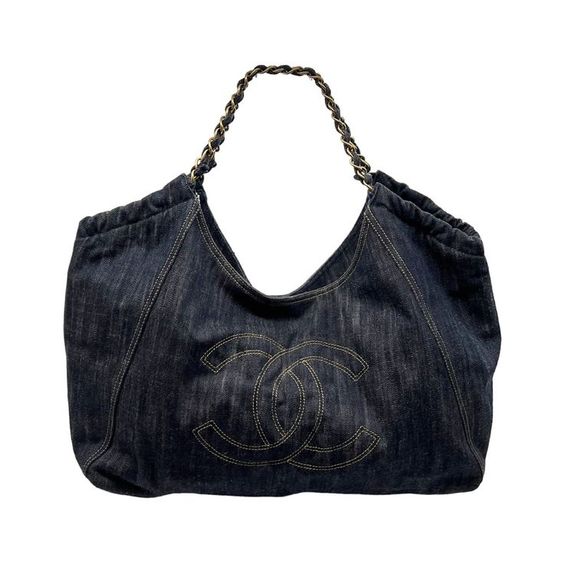 YSL Large Capacity Denim Tote Bag