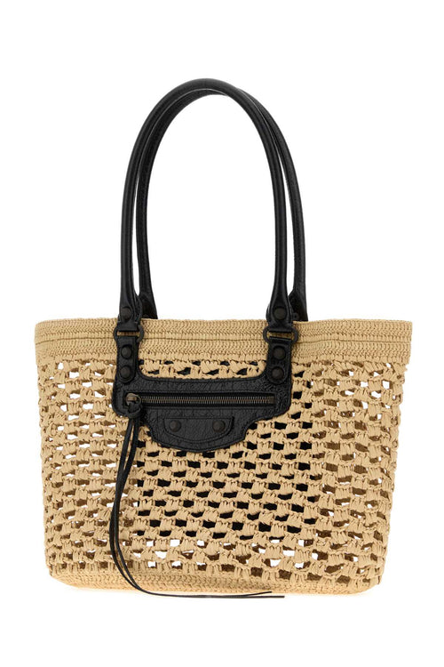 Balenciaga Women Raffia Medium Le City Bucket Bag