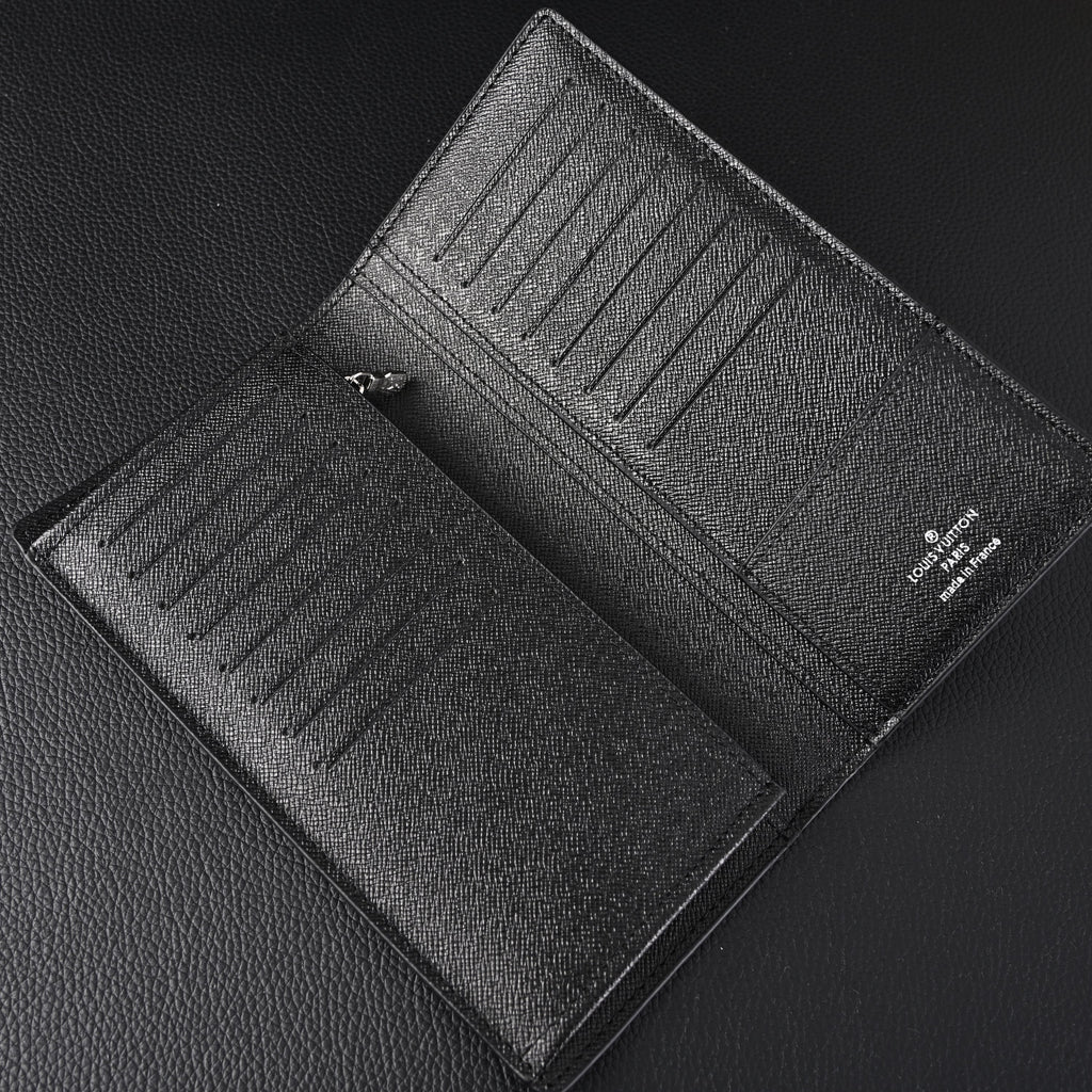 Louis Vuitton Brazza Wallet – Monogram Eclipse Canvas Long Bifold (M61697)