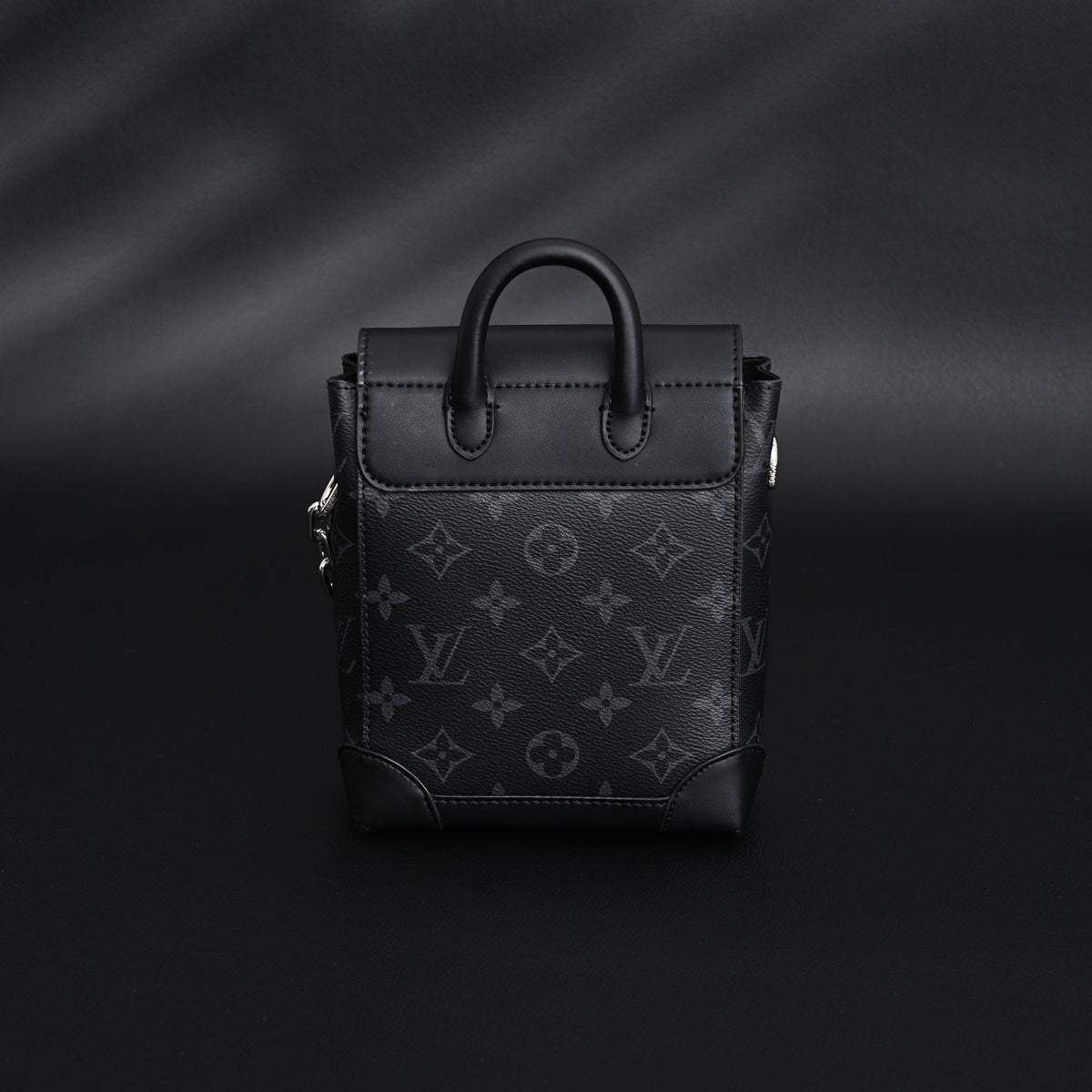 Louis Vuitton Soft Trunk Messenger – Monogram Eclipse Canvas with Silver Chain