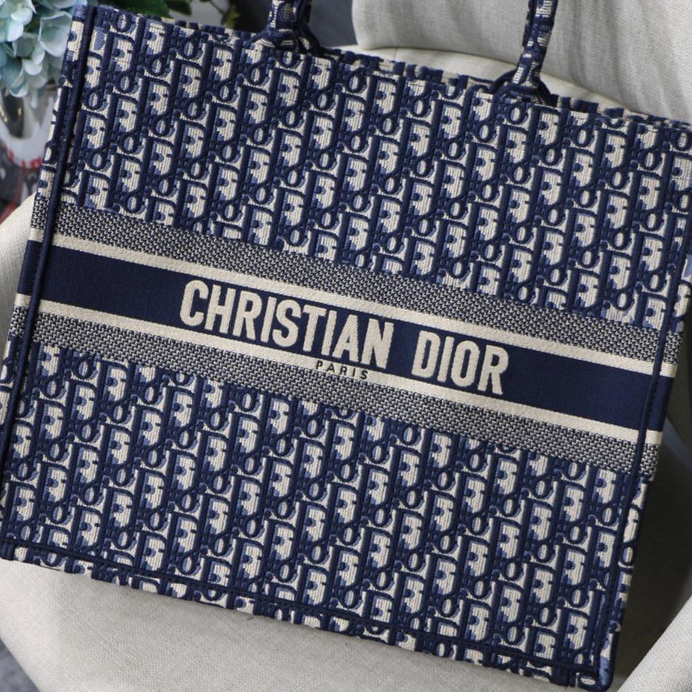 Dior Book Tote Navy Blue